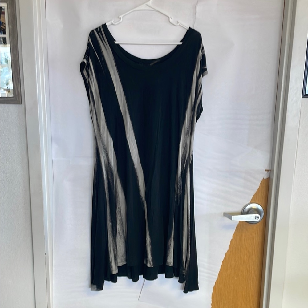 Black and Cream Striped Dress